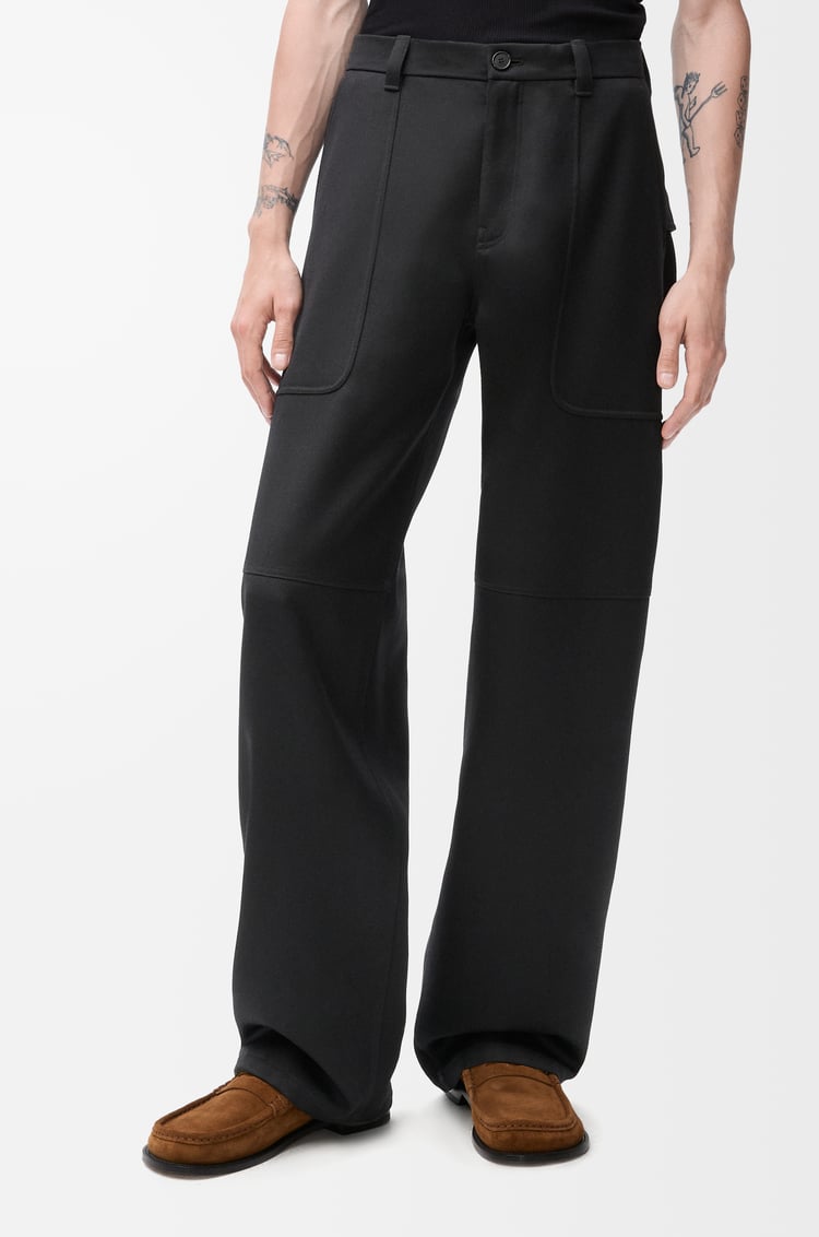 LOEWE Cargo trousers in wool Black