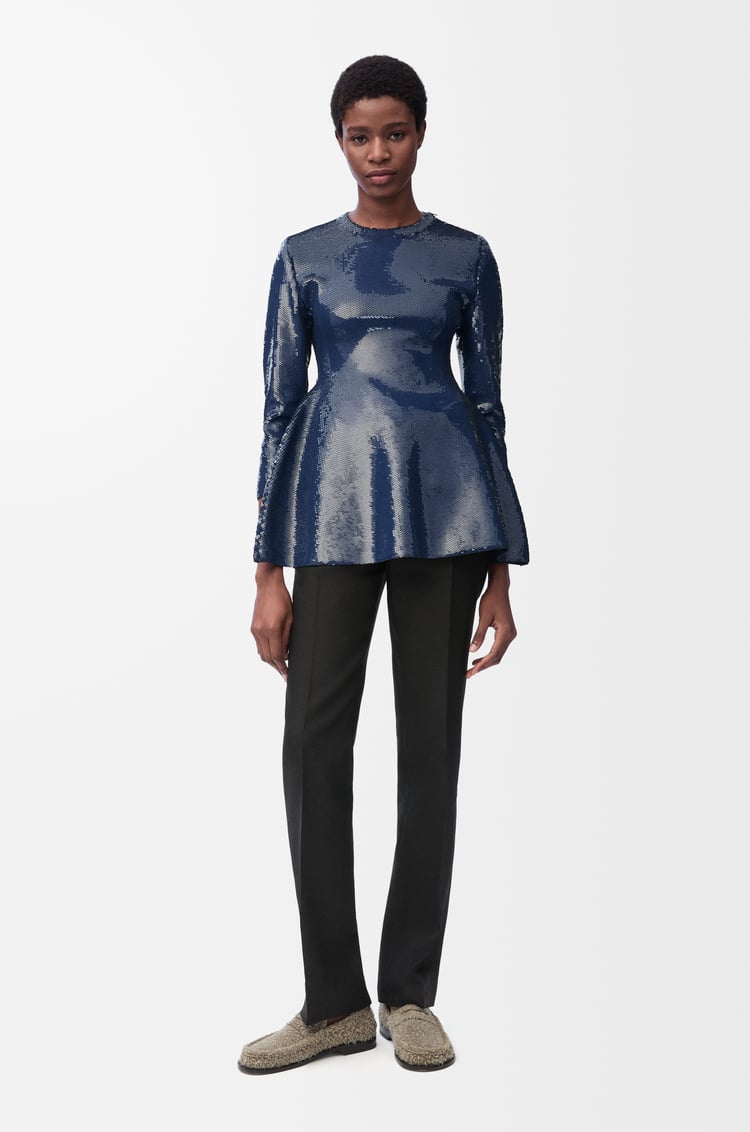 LOEWE Top in viscose blend Dark Navy
