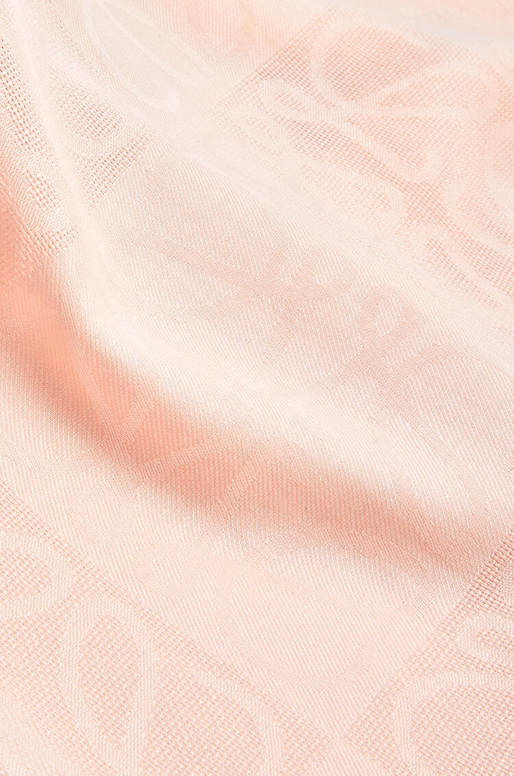 LOEWE Damero scarf in wool, silk and cashmere Nude pdp_rd