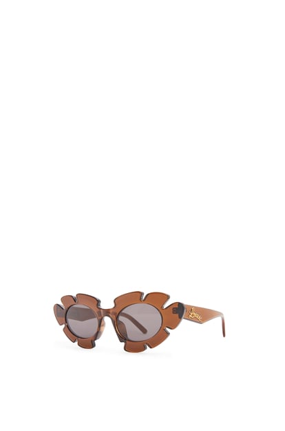 LOEWE Flower sunglasses in injected nylon Transparent Brown plp_rd