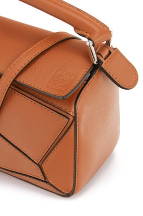 LOEWE Mini Puzzle bag in classic calfskin Tan