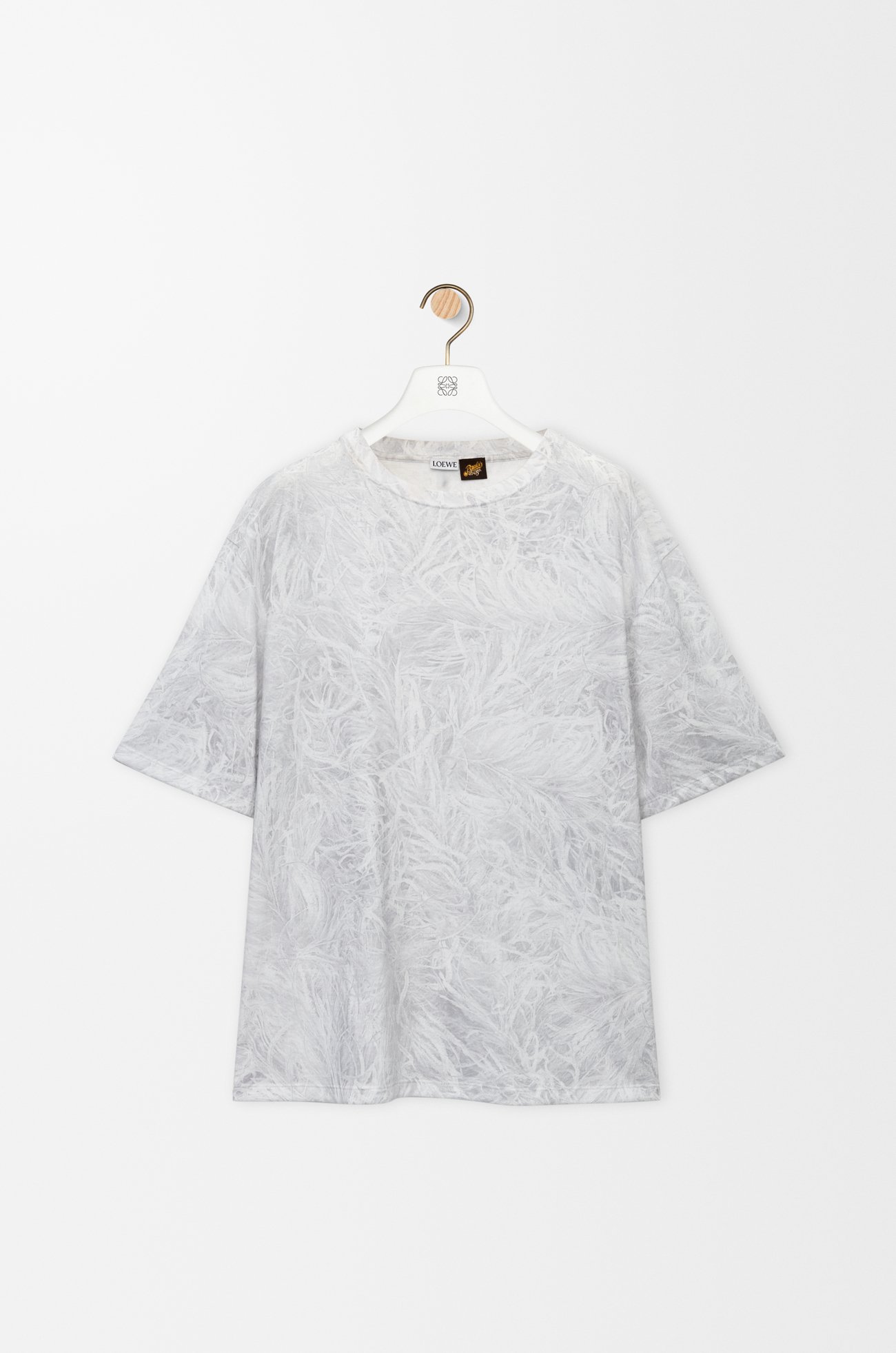 LOEWE Loose fit T-shirt in cotton Light Grey/Multicolor