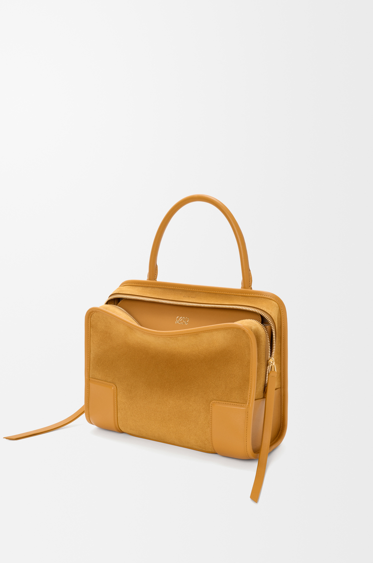LOEWE Medium Amazona 180 bag in suede Ocre