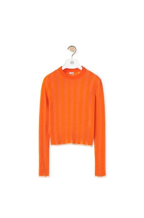 LOEWE Anagram devore sweater in viscose Orange
