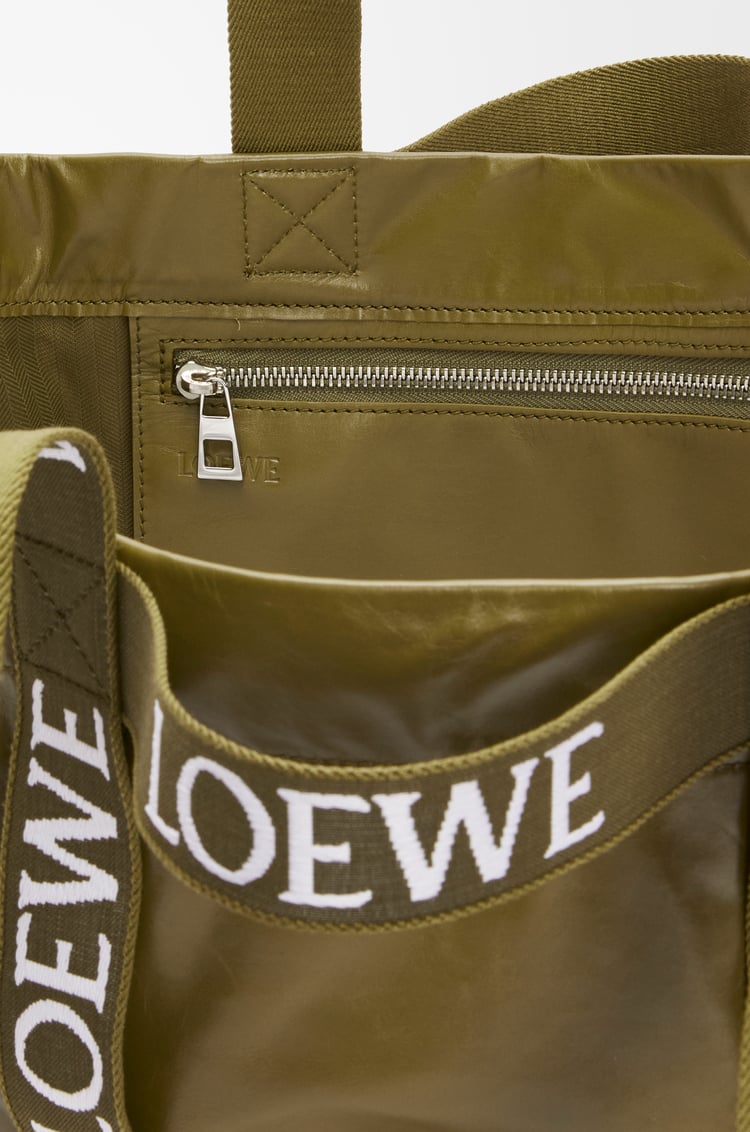 LOEWE Fold Shopper in paper calfskin Olive