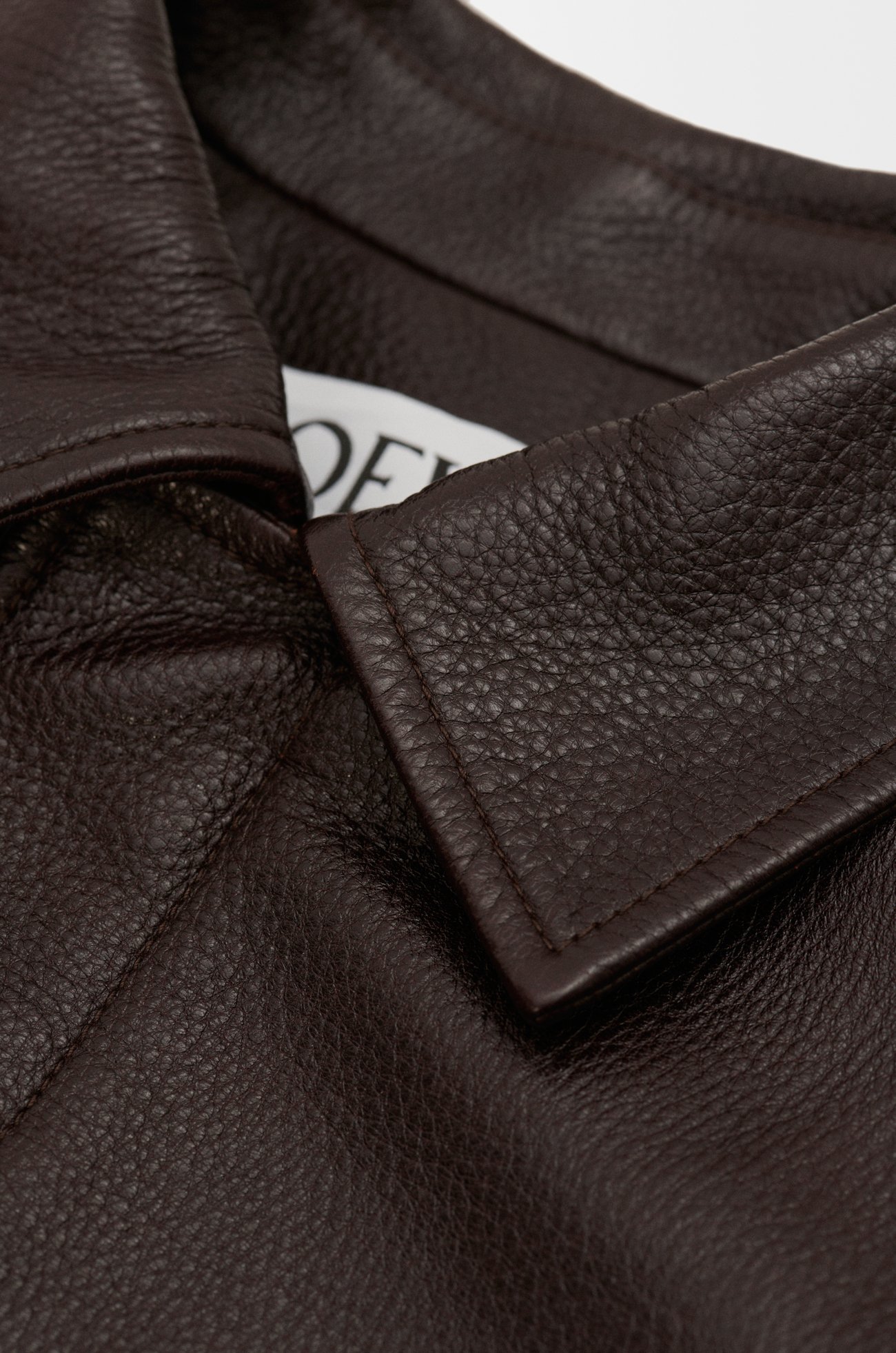LOEWE Overshirt in deerskin Oxblood