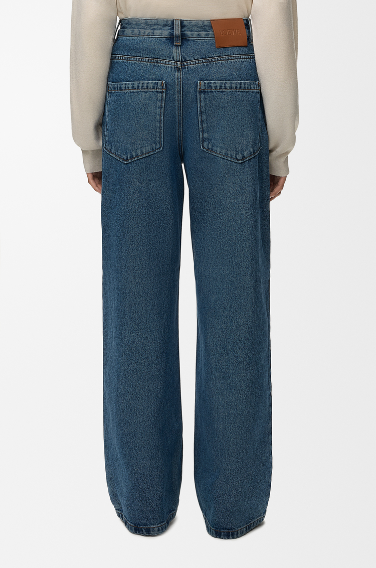 LOEWE Jeans baggy Anagram in denim Blu Jeans
