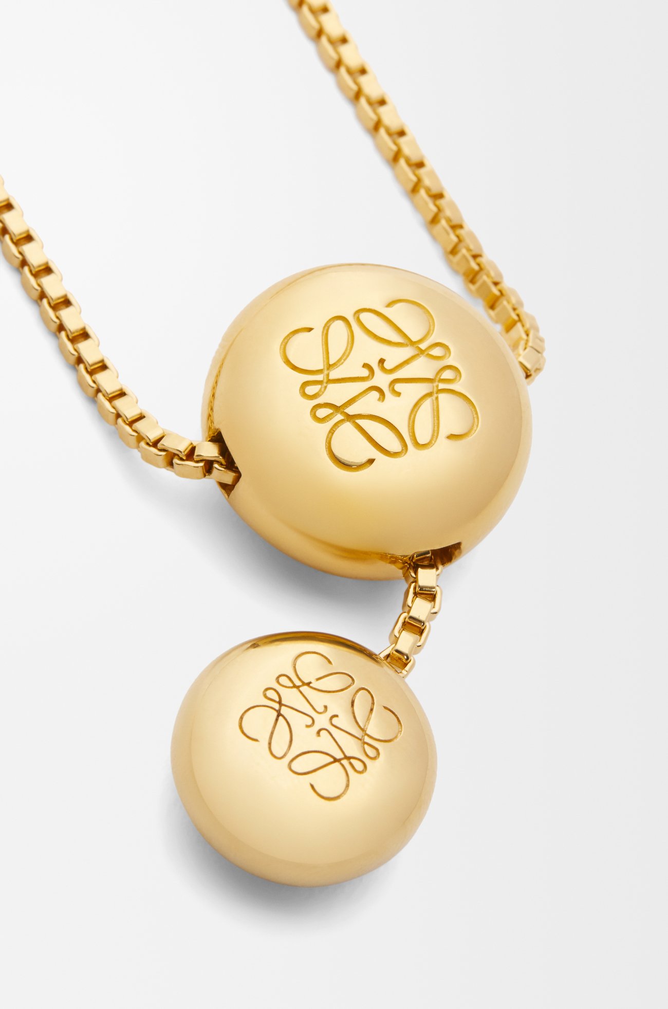 LOEWE Anagram Pebble necklace in sterling silver Gold plp_rd