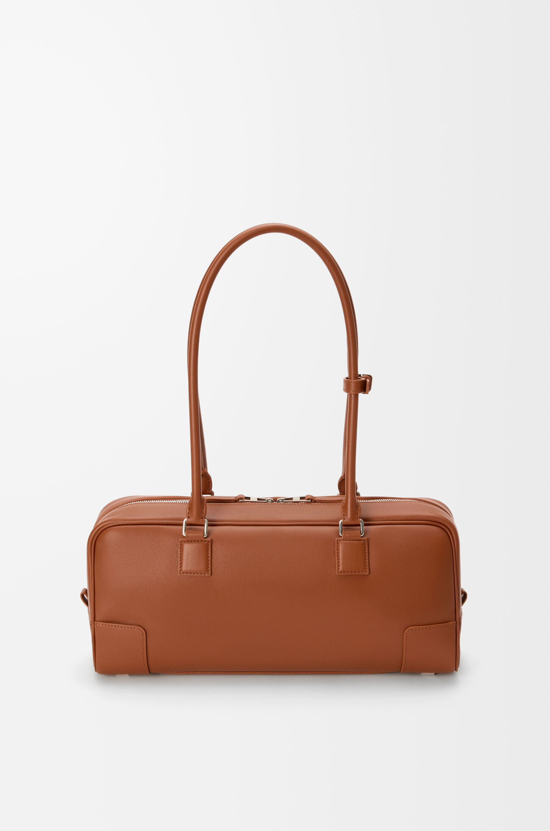 Amazona 31 cropped bag in shiny calfskin Brown - LOEWE USA