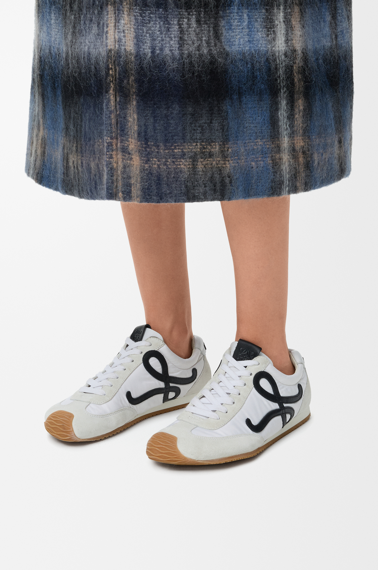 LOEWE Ballet Runner 2.0 en nailon y piel de becerro Blanco/Negro