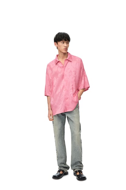 LOEWE Camisa de manga corta en viscosa Rosa plp_rd