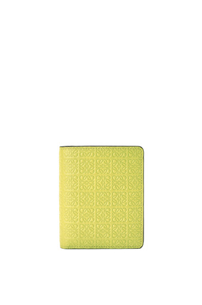 LOEWE Repeat compact zip wallet in embossed calfskin Lime Yellow plp_rd