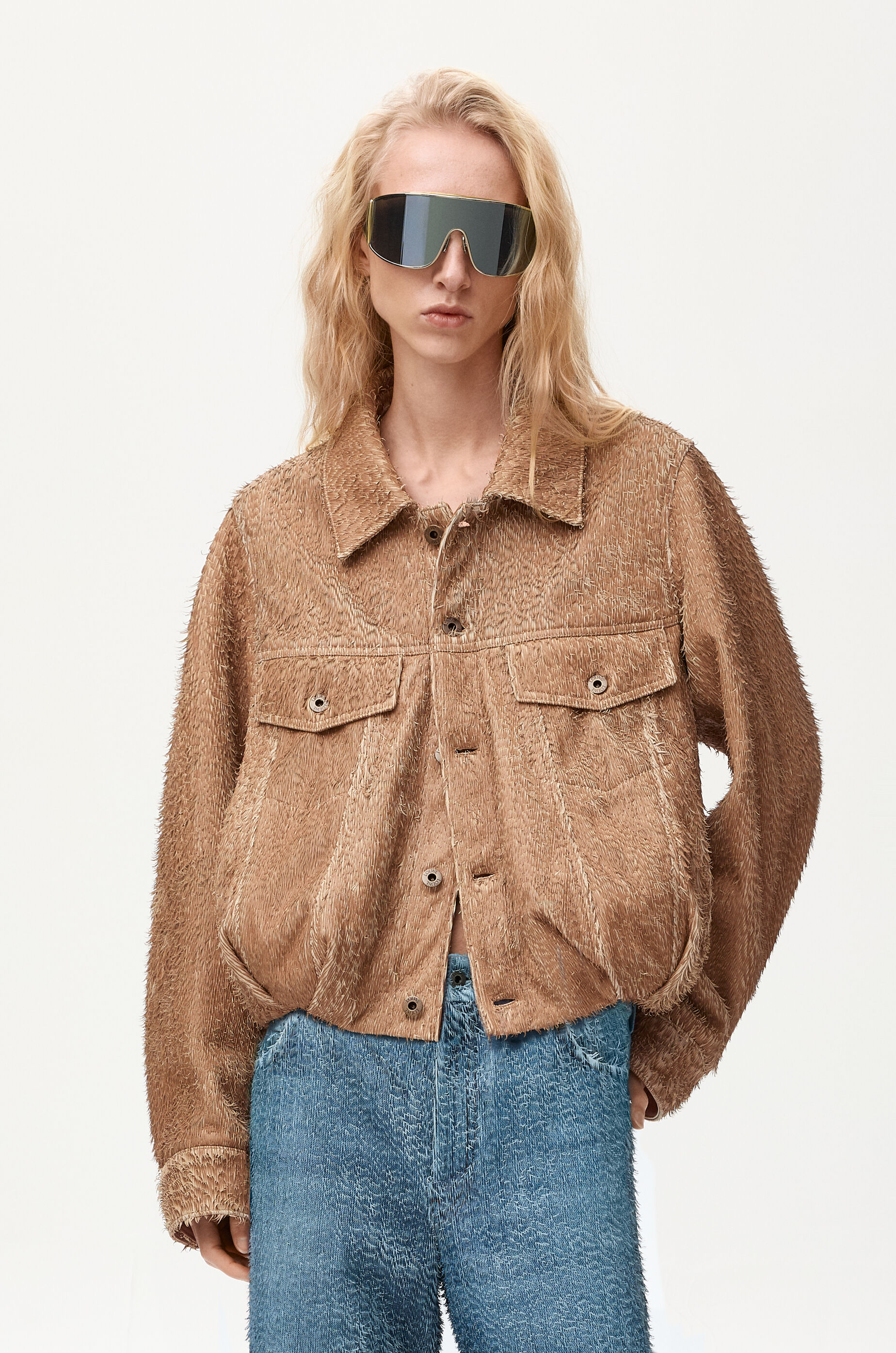 Jacket in nappa lambskin Beige - LOEWE International official website