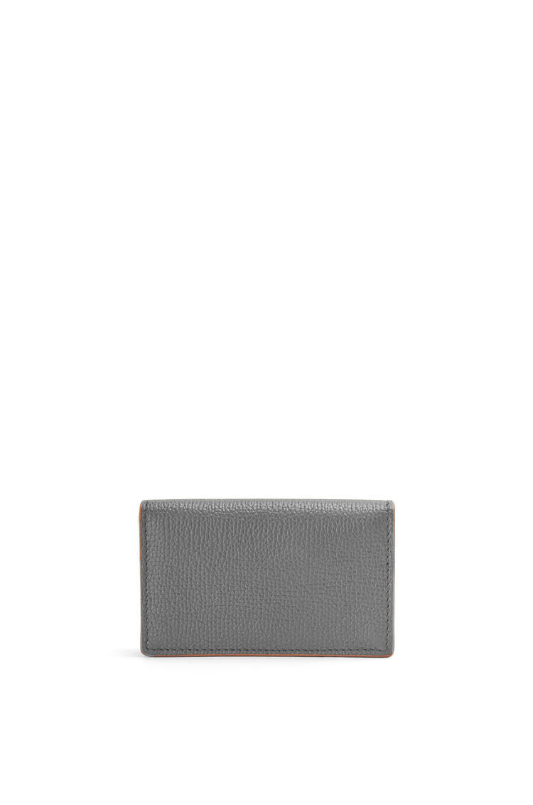 LOEWE Anagram business cardholder in pebble grain calfskin Asphalt Grey