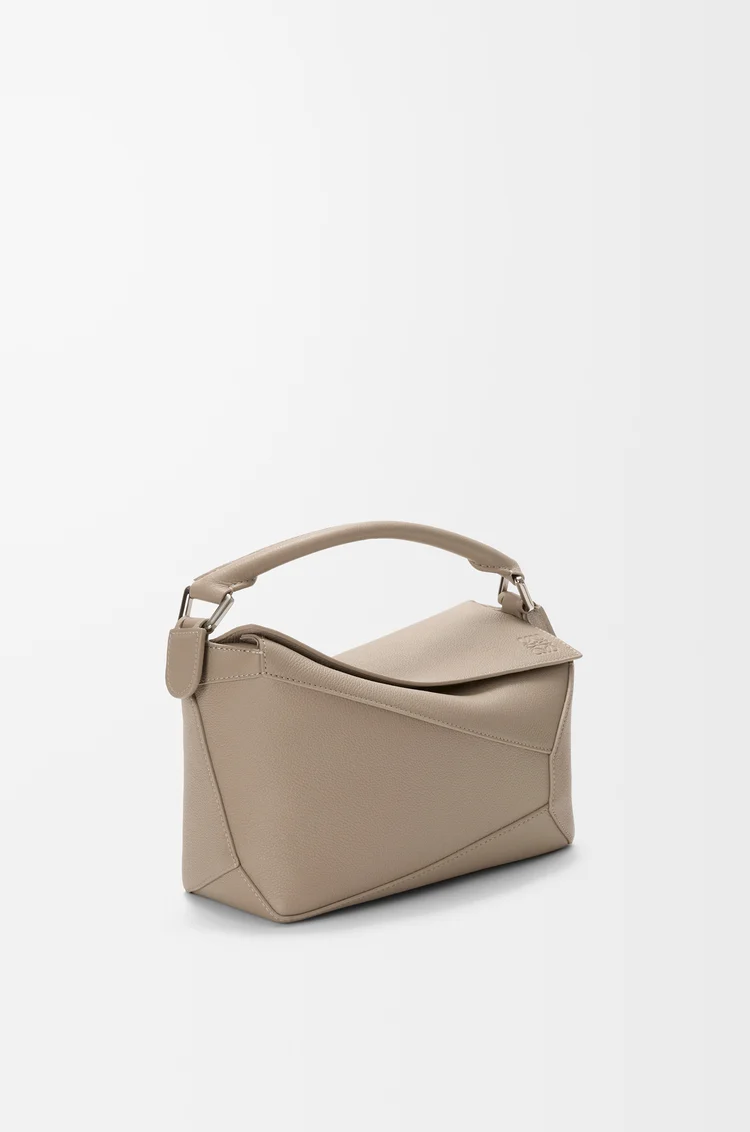 LOEWE Small Puzzle Edge bag in soft grained calfskin Clay