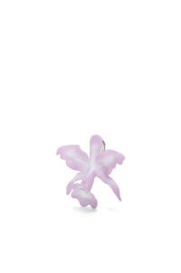 LOEWE Maruja Mallo orchid clip earring in varnished metal 粉紅色/銀色