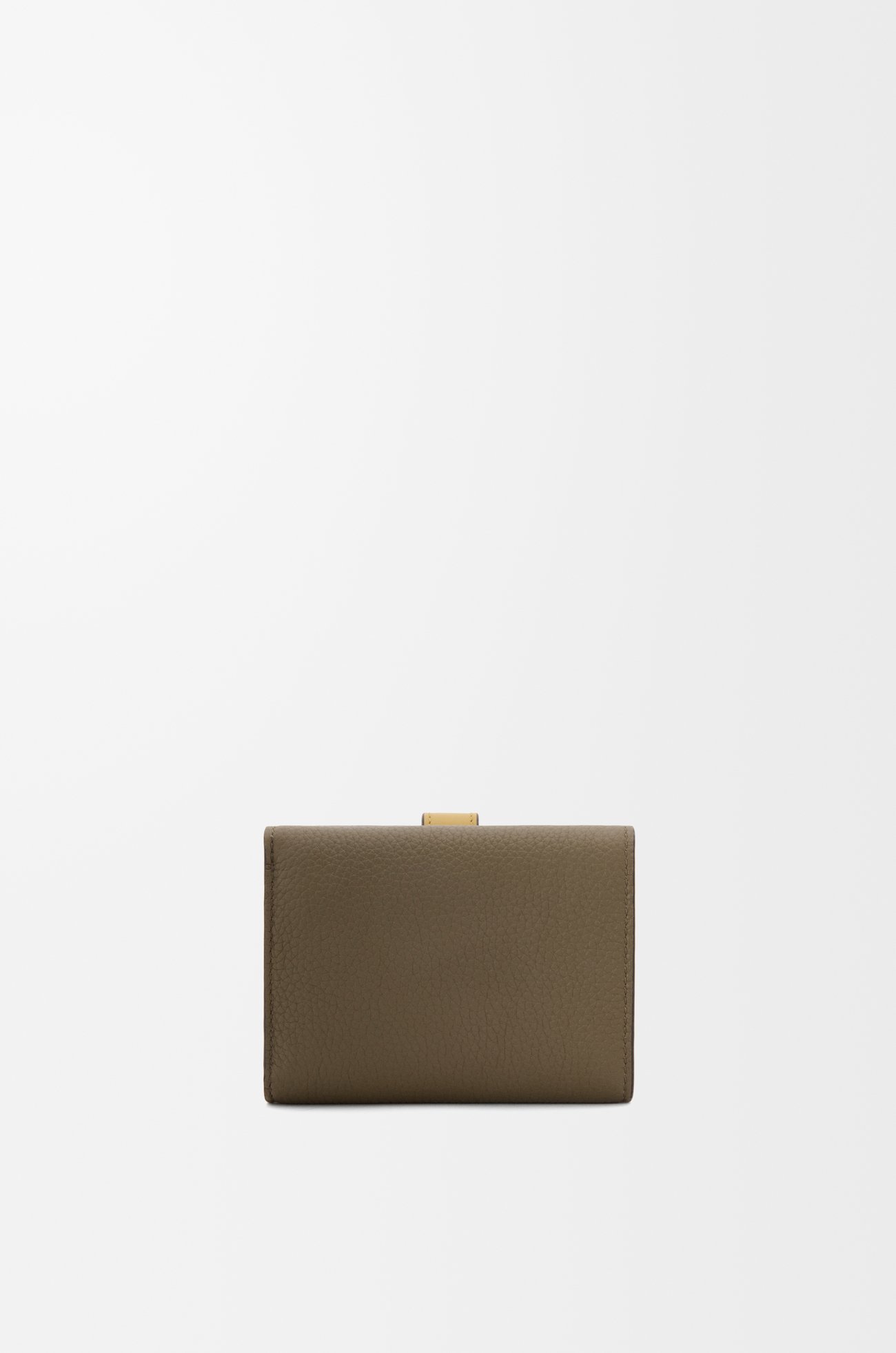 LOEWE Trifold wallet in soft grained calfskin Dark Khaki Green/Ginger