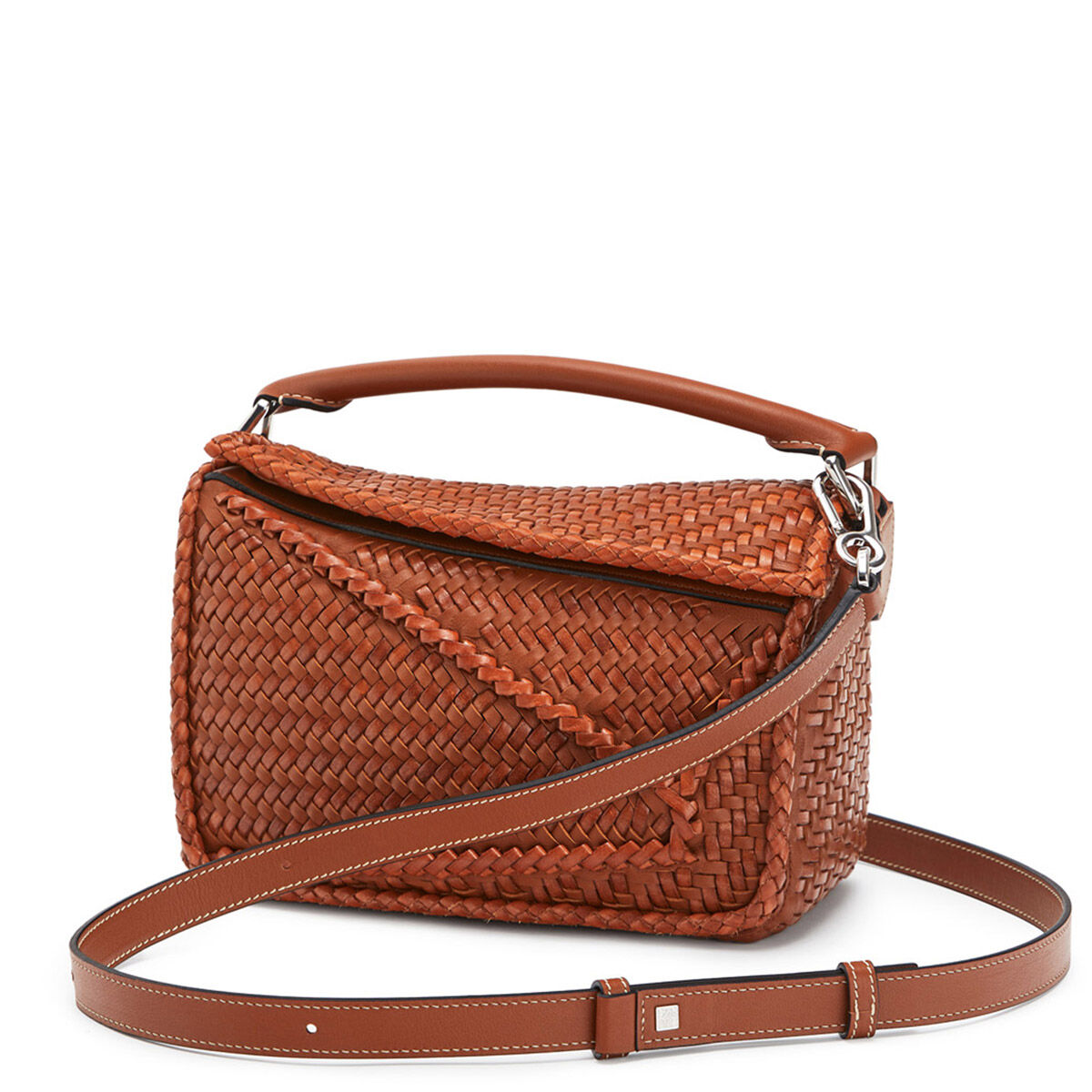 Puzzle Woven Small Bag Tan LOEWE