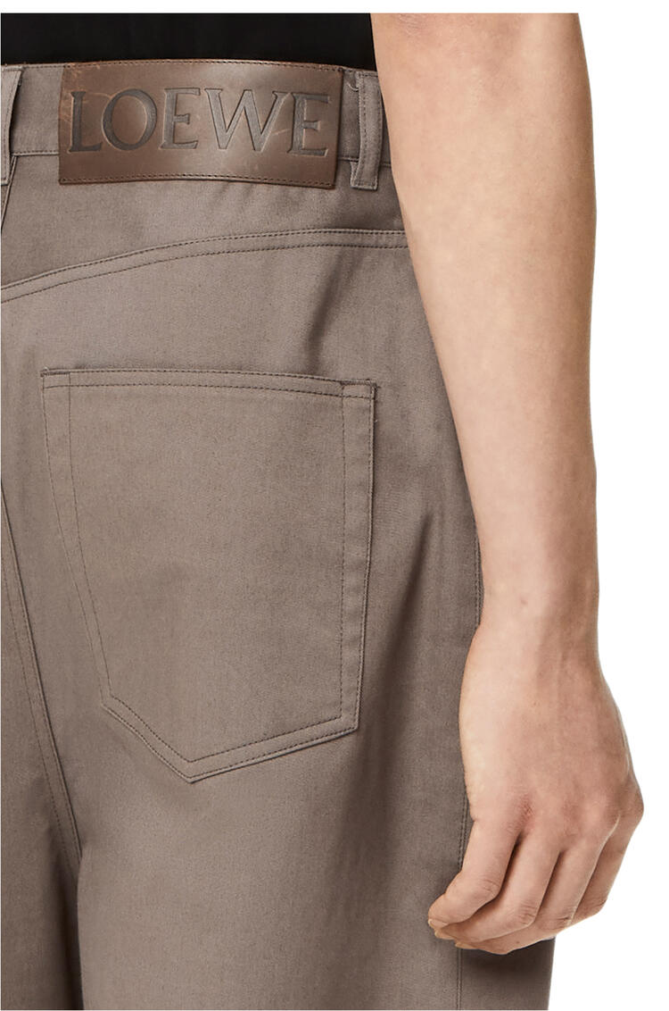 LOEWE Single pleat trousers in cotton Iron