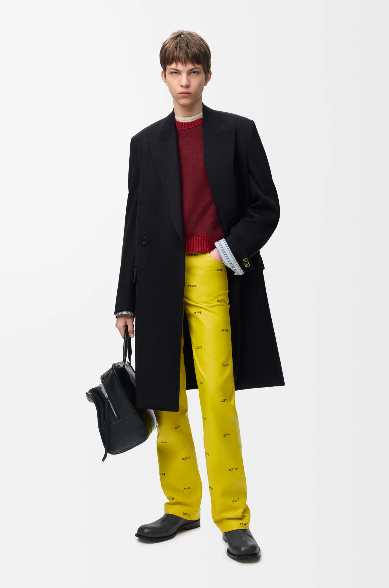 LOEWE Coat in wool Dark Navy