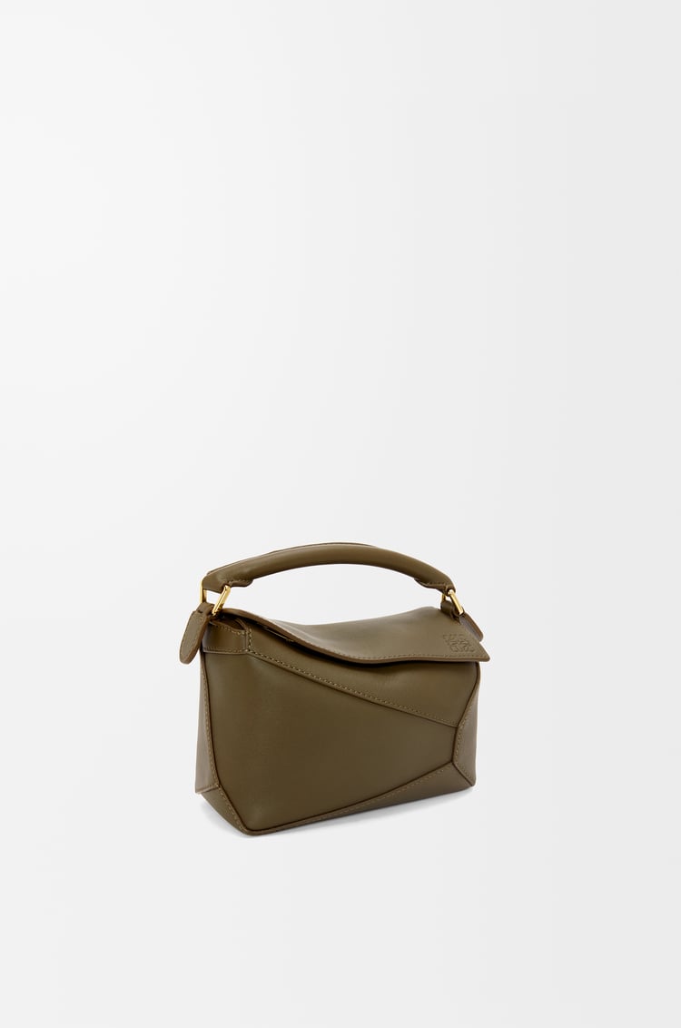 LOEWE Bolso Puzzle mini en piel de ternera Verde Caqui Oscuro