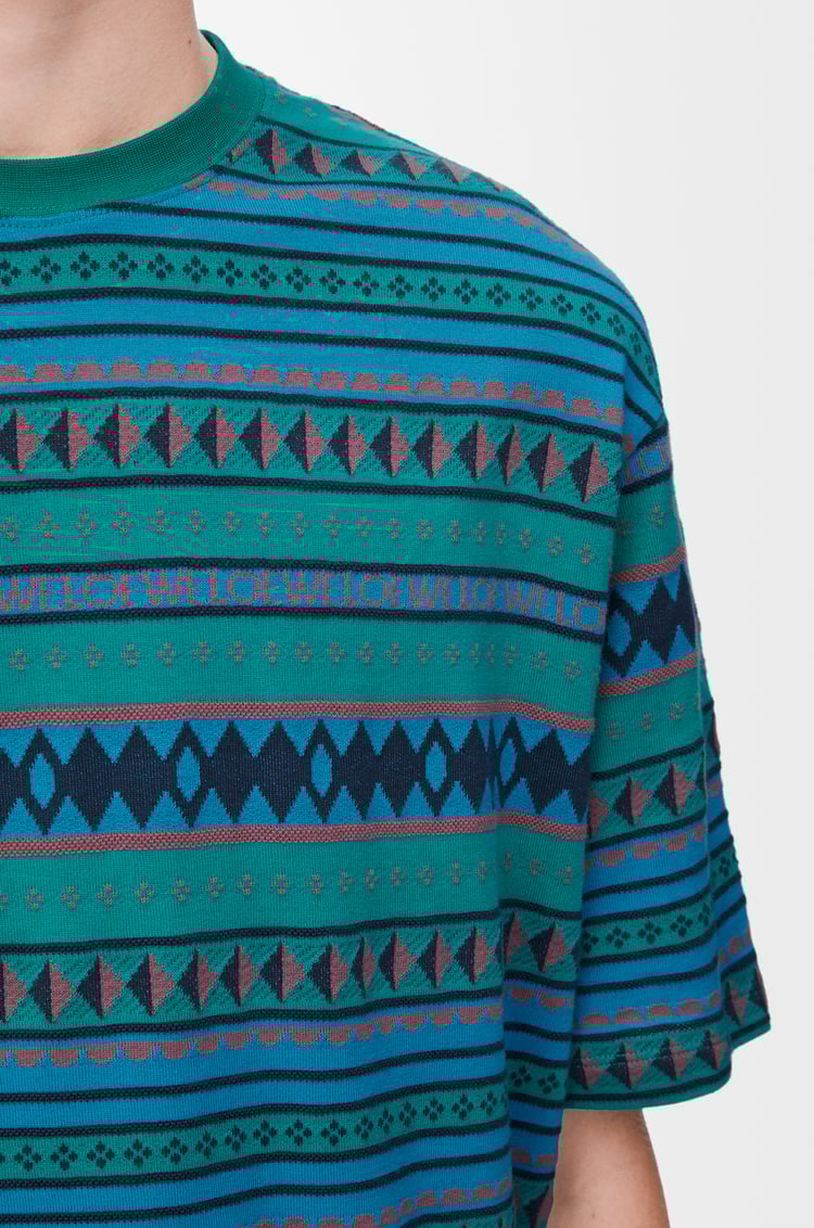 LOEWE Loose fit T-shirt in cotton Blue/Multicolor