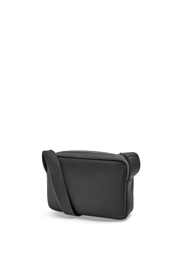 LOEWE Signature XS Military messenger bag in canvas and classic calfskin Anthracite/Black pdp_rd