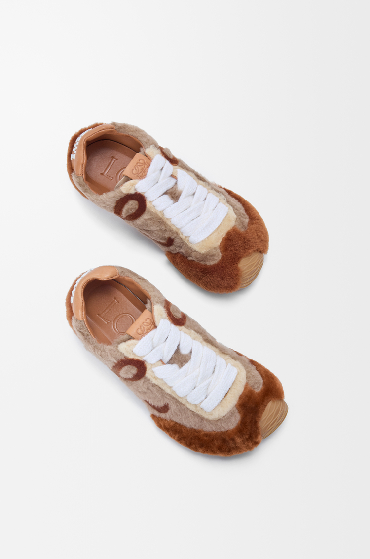 LOEWE Ballet Runner 2.0 in shearling Tan Multitone