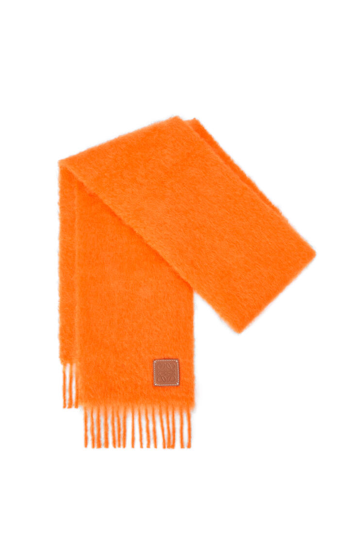 LOEWE 羊毛與馬海毛混紡圍巾 橘 pdp_rd