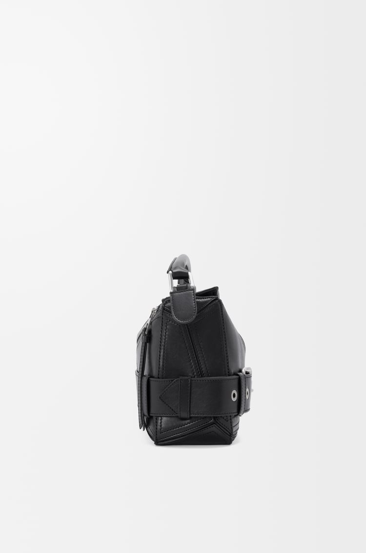 LOEWE Puzzle 10 William Morris re-edition bag in shiny calfskin Black