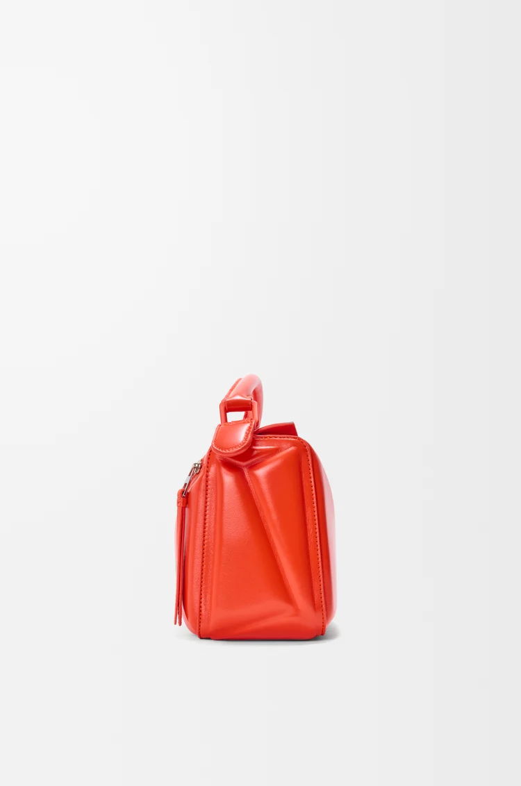 LOEWE 스몰 퍼즐 블로운 백 - 글로시 램스킨 비비드 오렌지
