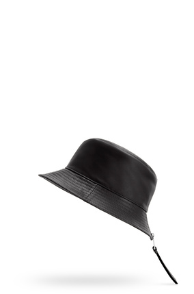 LOEWE Sombrero de pescador en piel napa Negro plp_rd