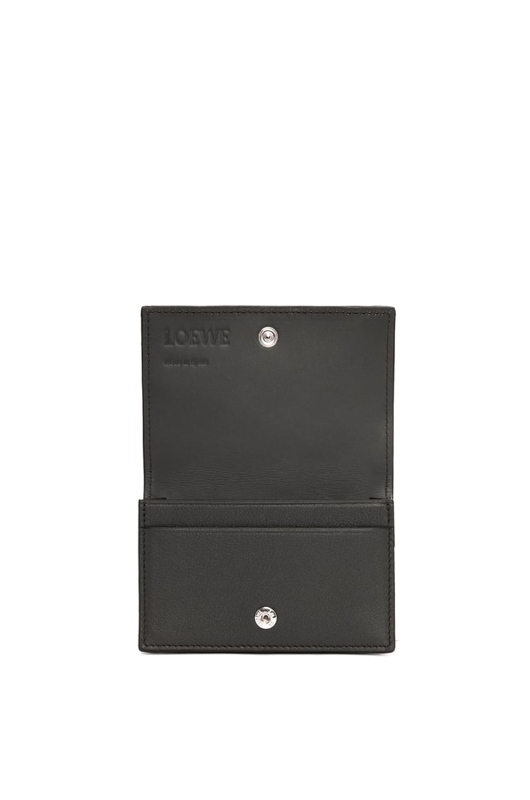 LOEWE Puzzle business cardholder in classic calfskin 深灰色