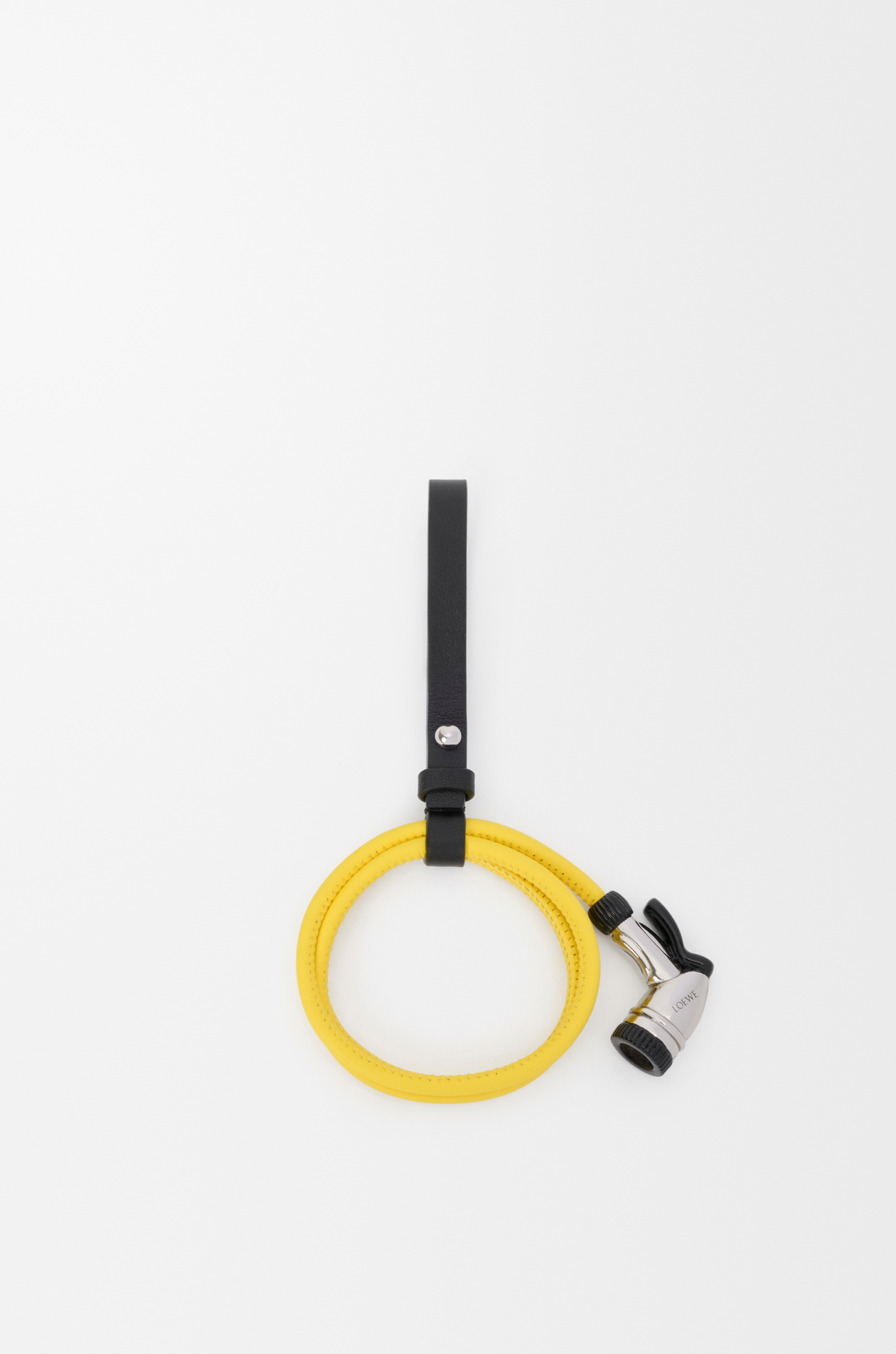 LOEWE Watering hose charm classic calfskin Yellow/Black