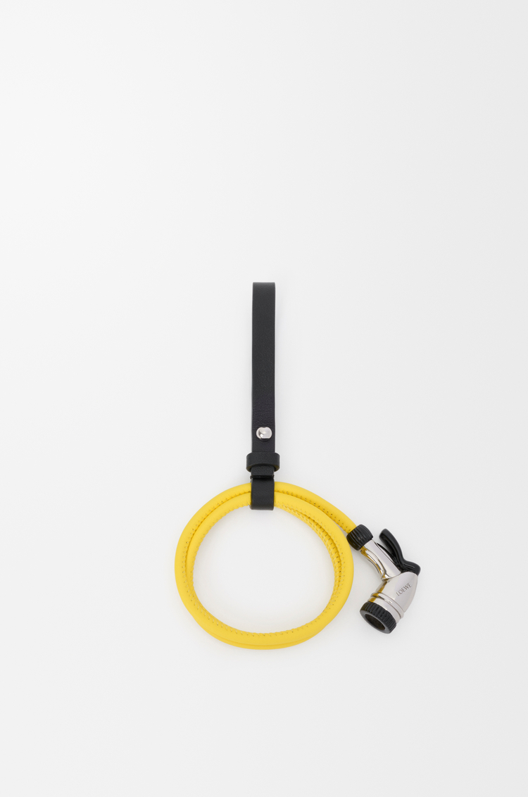 LOEWE Watering hose charm classic calfskin Yellow/Black
