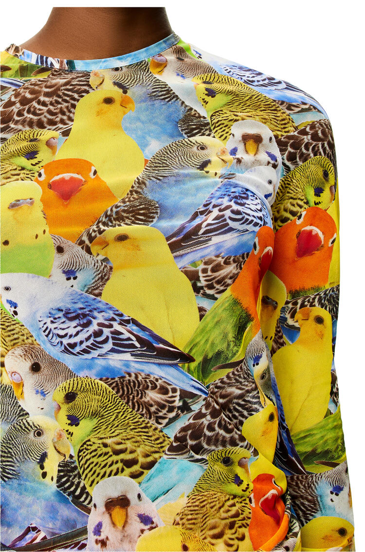 LOEWE Parrots top in mesh Orange/Blue/Yellow pdp_rd
