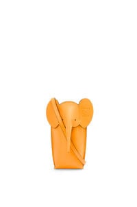 LOEWE Elephant Pocket en piel de ternera clásica Mandarina