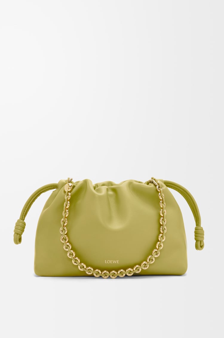 LOEWE Medium Flamenco purse in mellow nappa lambskin Light Moss