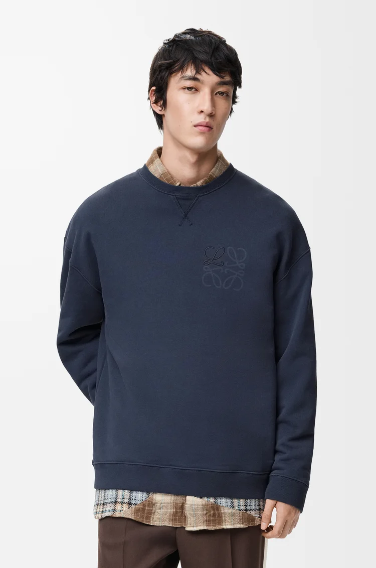LOEWE Anagram sweatshirt in cotton Indigo Blue