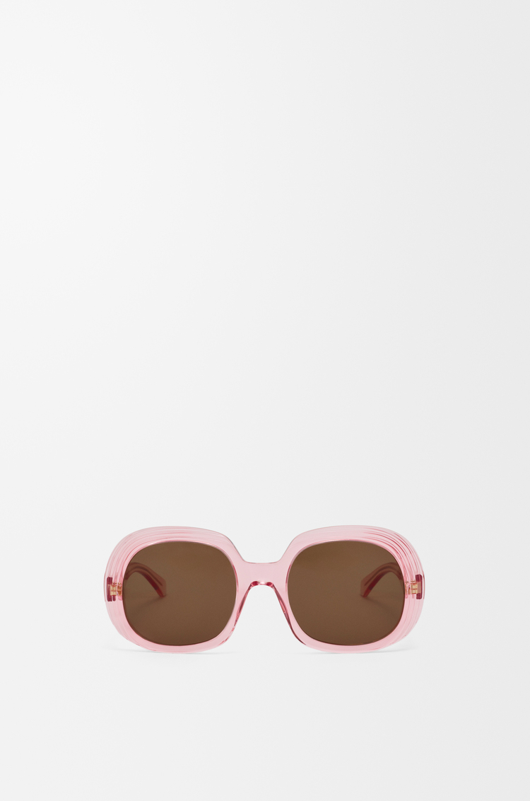 LOEWE Gafas de sol Mini Anagram Steps Square Transparent Pink