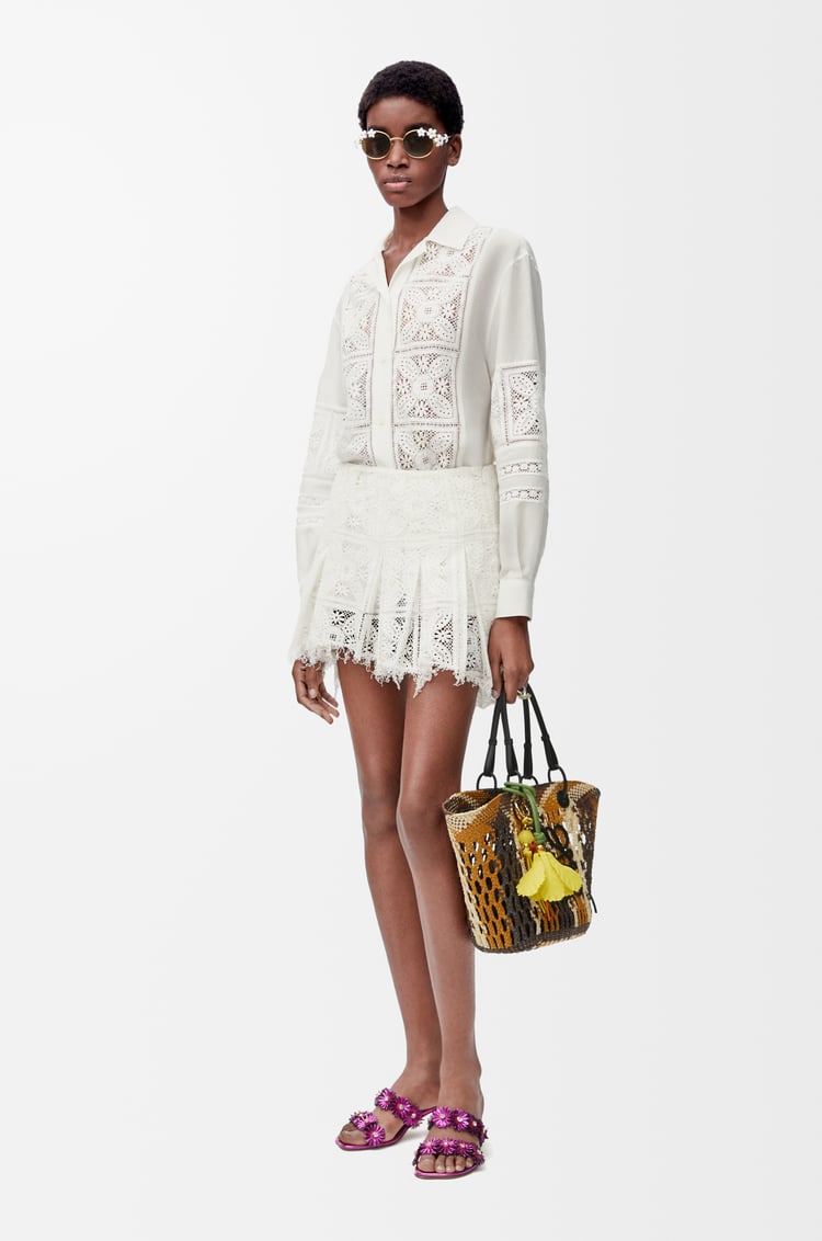 LOEWE Camisa en algodón y seda Blanco