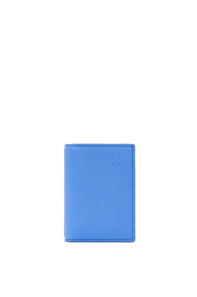 LOEWE Bifold cardholder in soft grained calfskin Seaside Blue