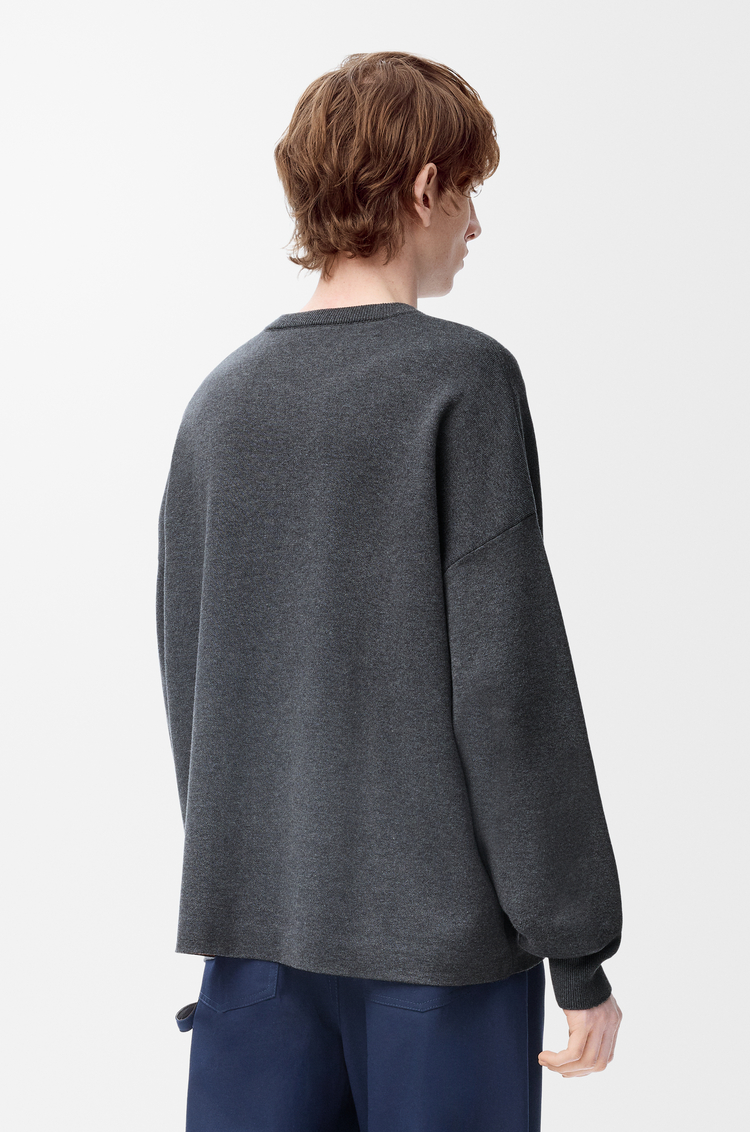 Anagram pocket sweater in cotton blend