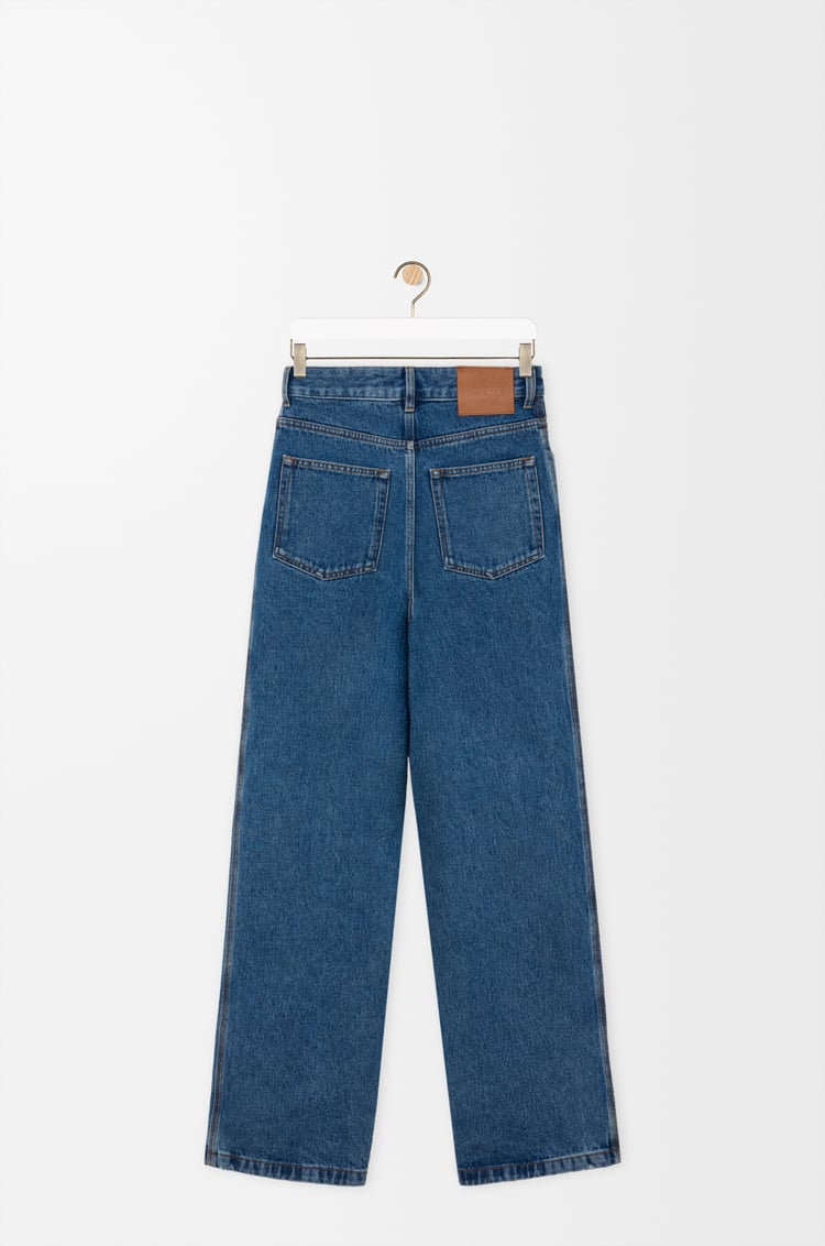 LOEWE Anagram Baggy Jeans aus Denim Jeans-blau