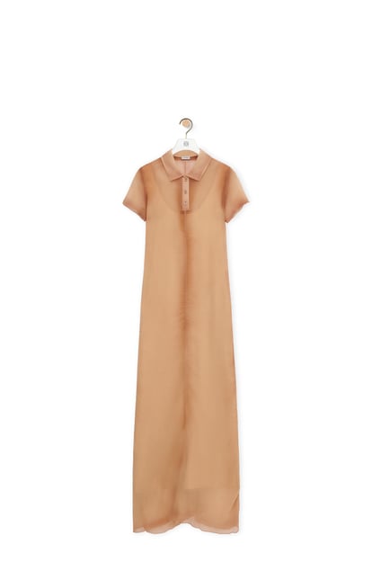 LOEWE Polo dress in silk Light Camel