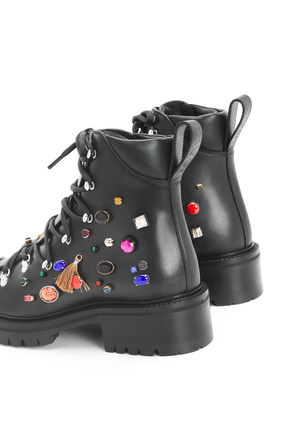 LOEWE Embellished boots in calfskin Black