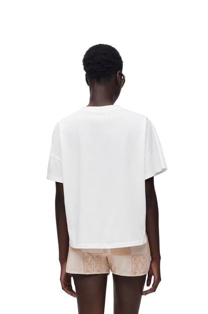 LOEWE Camiseta de corte boxy en algodón Blanco plp_rd