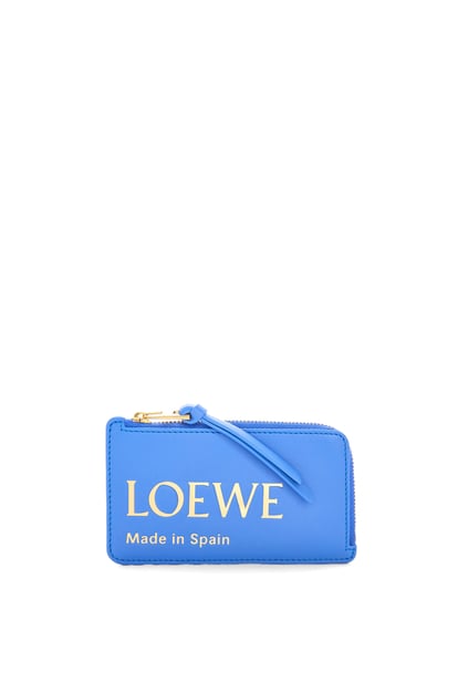 LOEWE Tarjetero-monedero con LOEWE grabado en piel napa de ternera Azul plp_rd