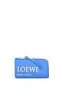 LOEWE Embossed LOEWE coin cardholder in shiny nappa calfskin Seaside Blue