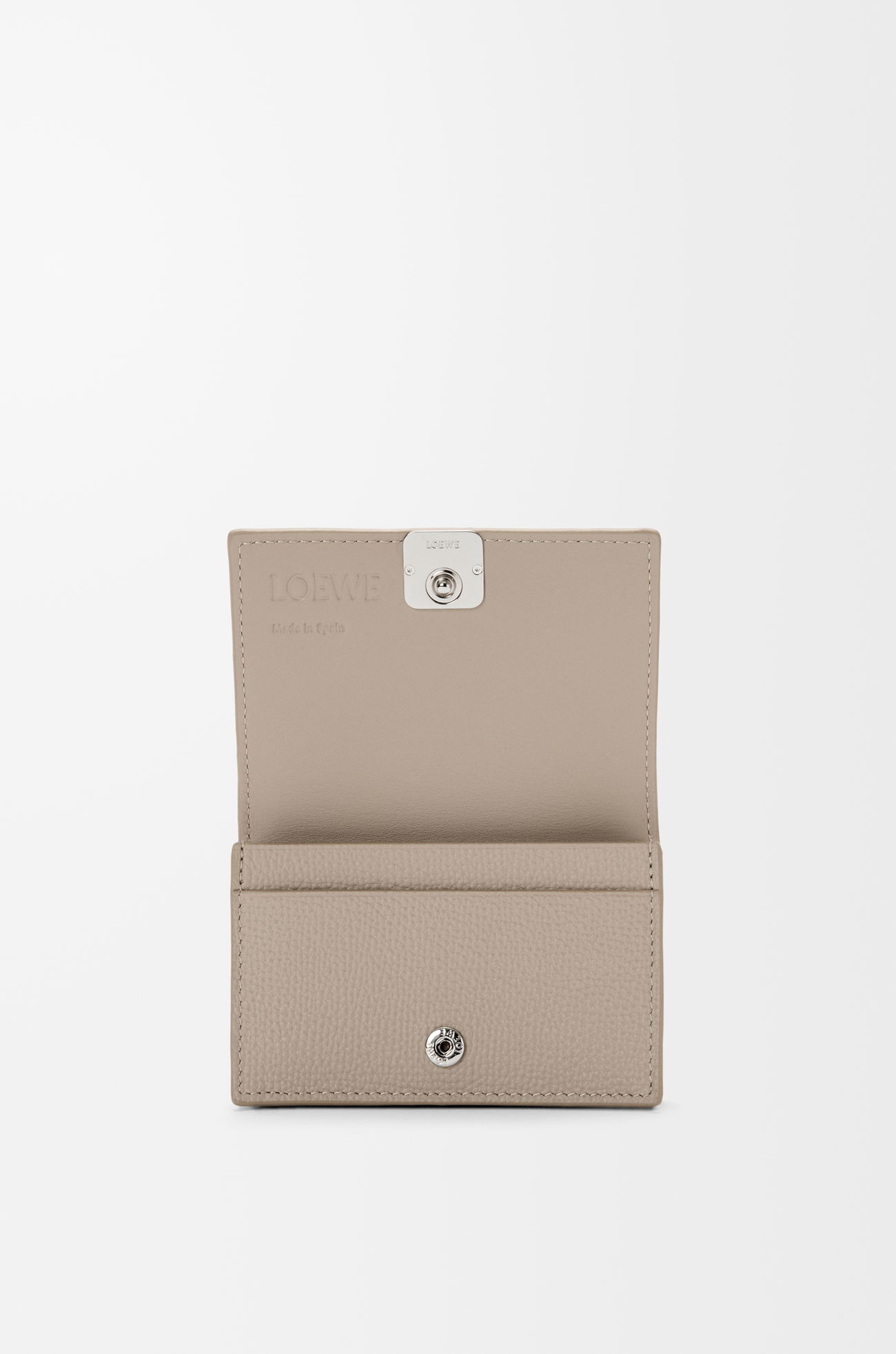 LOEWE Tarjetero Anagram en piel de ternera Arcilla